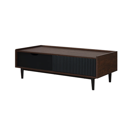 Duane Coffee Table in Dark Brown and Black by Manhattan Comfort at Eve Furniture