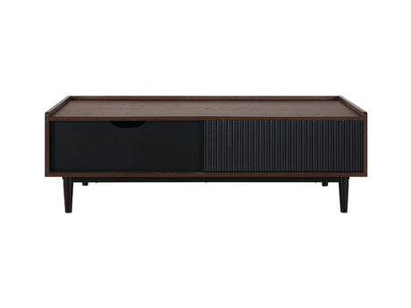 Duane Coffee Table in Dark Brown and Black by Manhattan Comfort at Eve Furniture