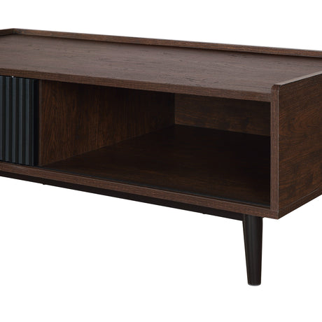 Duane Coffee Table in Dark Brown and Black by Manhattan Comfort at Eve Furniture