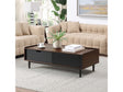 Duane Coffee Table in Dark Brown and Black by Manhattan Comfort at Eve Furniture