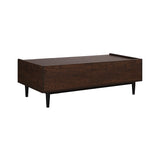 Duane Coffee Table in Dark Brown and Navy Blue by Manhattan Comfort at Eve Furniture