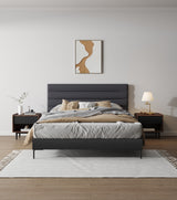 Duane Nightstand in Dark Brown and Black by Manhattan Comfort at Eve Furniture