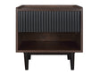 Duane Nightstand in Dark Brown and Black by Manhattan Comfort at Eve Furniture