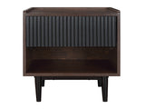 Duane Nightstand in Dark Brown and Black by Manhattan Comfort at Eve Furniture