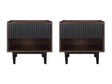 Duane Nightstand in Dark Brown and Black (set of 2) by Manhattan Comfort at Eve Furniture