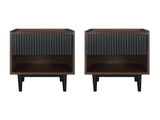 Duane Nightstand in Dark Brown and Black (set of 2) by Manhattan Comfort at Eve Furniture