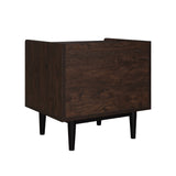 Duane Nightstand in Dark Brown and Navy Blue by Manhattan Comfort at Eve Furniture