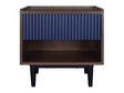 Duane Nightstand in Dark Brown and Navy Blue by Manhattan Comfort at Eve Furniture