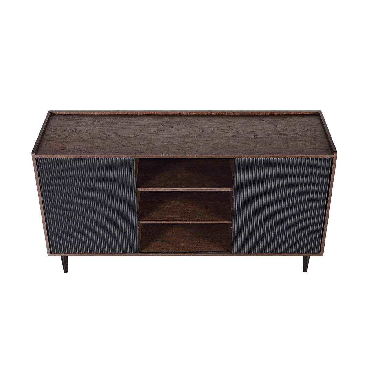 Duane Sideboard in Dark Brown and Black by Manhattan Comfort at Eve Furniture