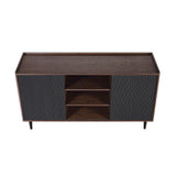 Duane Sideboard in Dark Brown and Black by Manhattan Comfort at Eve Furniture