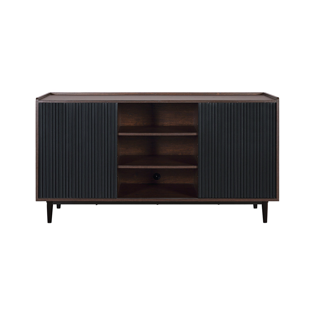 Duane Sideboard in Dark Brown and Black by Manhattan Comfort at Eve Furniture