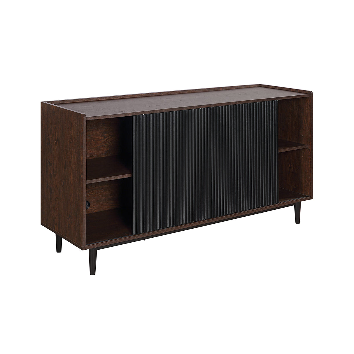 Duane Sideboard in Dark Brown and Black by Manhattan Comfort at Eve Furniture