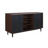 Duane Sideboard in Dark Brown and Black by Manhattan Comfort at Eve Furniture