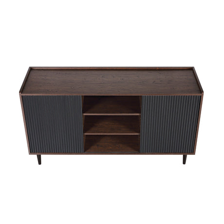 Duane Sideboard in Dark Brown and Black by Manhattan Comfort at Eve Furniture