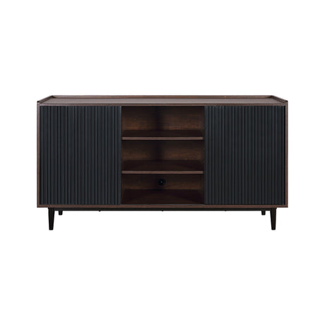 Duane Sideboard in Dark Brown and Black by Manhattan Comfort at Eve Furniture