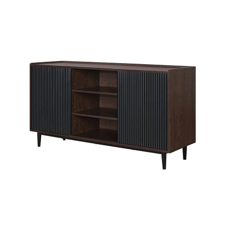 Duane Sideboard in Dark Brown and Black by Manhattan Comfort at Eve Furniture