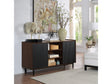 Duane Sideboard in Dark Brown and Black by Manhattan Comfort at Eve Furniture