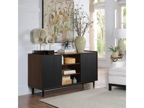 Duane Sideboard in Dark Brown and Black by Manhattan Comfort at Eve Furniture