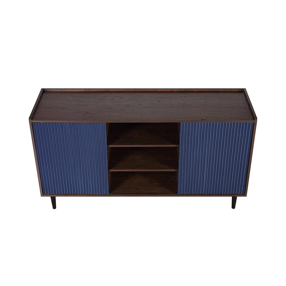 Duane Sideboard in Dark Brown and Navy Blue by Manhattan Comfort at Eve Furniture