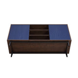 Duane Sideboard in Dark Brown and Navy Blue by Manhattan Comfort at Eve Furniture