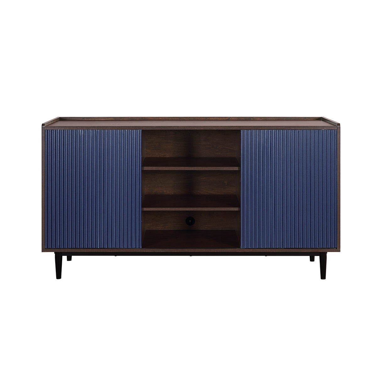 Duane Sideboard in Dark Brown and Navy Blue by Manhattan Comfort at Eve Furniture