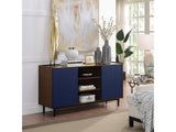 Duane Sideboard in Dark Brown and Navy Blue by Manhattan Comfort at Eve Furniture