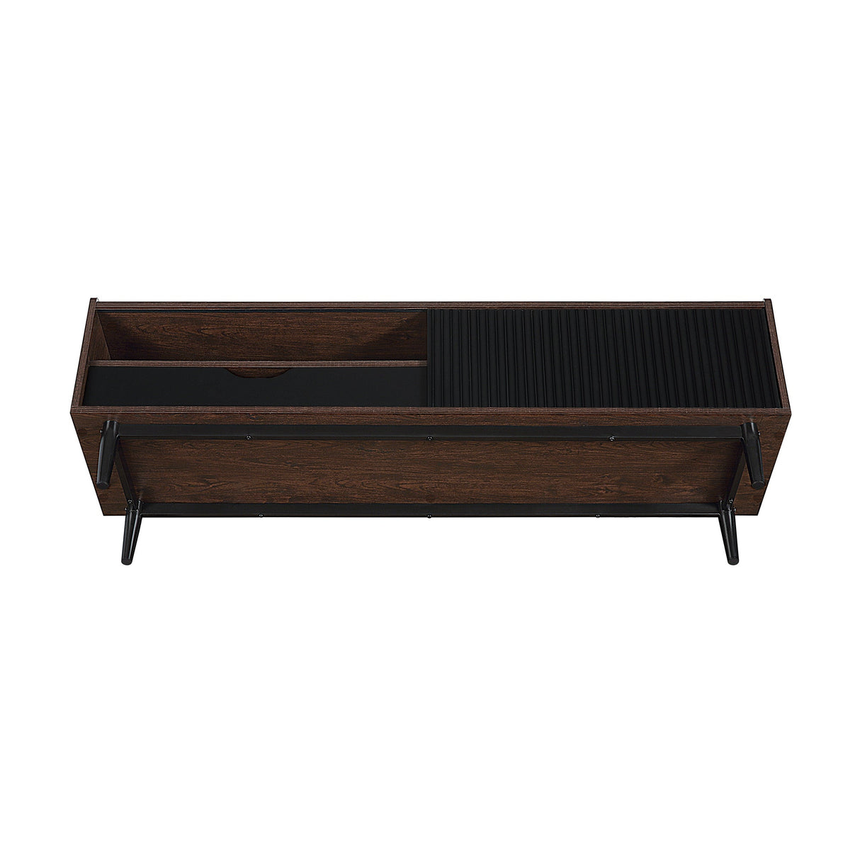 Duane TV Stand in Dark Brown and Black by Manhattan Comfort at Eve Furniture