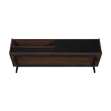 Duane TV Stand in Dark Brown and Black by Manhattan Comfort at Eve Furniture