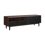 Duane TV Stand in Dark Brown and Black by Manhattan Comfort at Eve Furniture