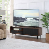 Duane TV Stand in Dark Brown and Black by Manhattan Comfort at Eve Furniture