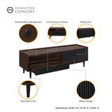 Duane TV Stand in Dark Brown and Black by Manhattan Comfort at Eve Furniture