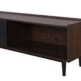 Duane TV Stand in Dark Brown and Black by Manhattan Comfort at Eve Furniture