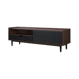 Duane TV Stand in Dark Brown and Black by Manhattan Comfort at Eve Furniture
