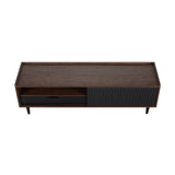 Duane TV Stand in Dark Brown and Black by Manhattan Comfort at Eve Furniture