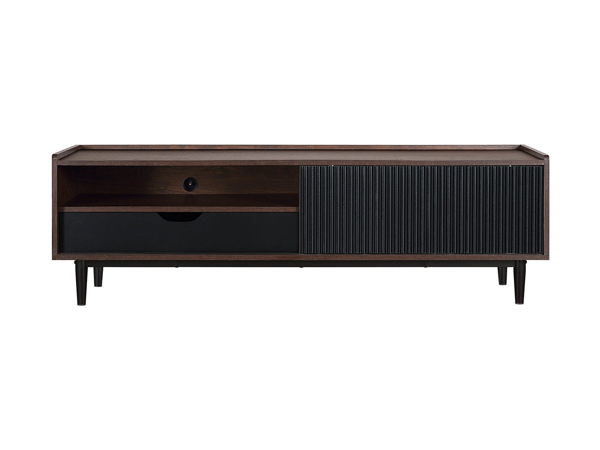 Duane TV Stand in Dark Brown and Black by Manhattan Comfort at Eve Furniture