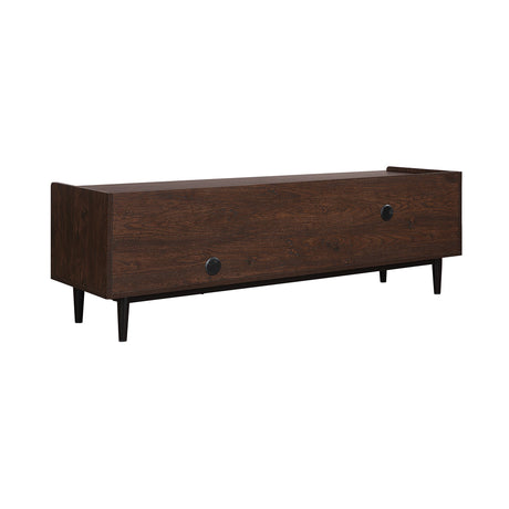 Duane TV Stand in Dark Brown and Navy Blue by Manhattan Comfort at Eve Furniture