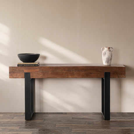 Duarte Console Table - Rustic Brown by Classic Home at Eve Furniture