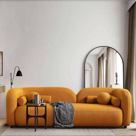 Donna Yellow Japandi Style Boucle Sofa by Ashcroft Imports at Eve Furniture