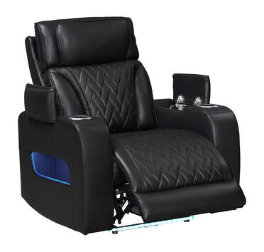 Dubai 3-Piece Black Power Reclining Set