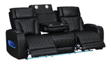 Dubai 3-Piece Black Power Reclining Set