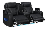 Dubai Black 3-Piece Power Reclining Set by Happy Homes at Eve Furniture