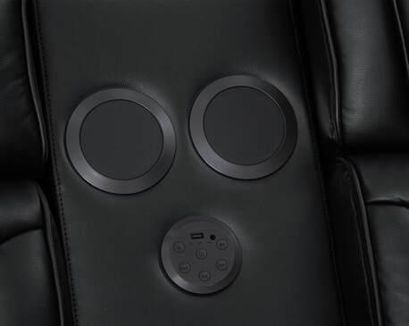 Dubai Black 3-Piece Power Reclining Set by Happy Homes at Eve Furniture