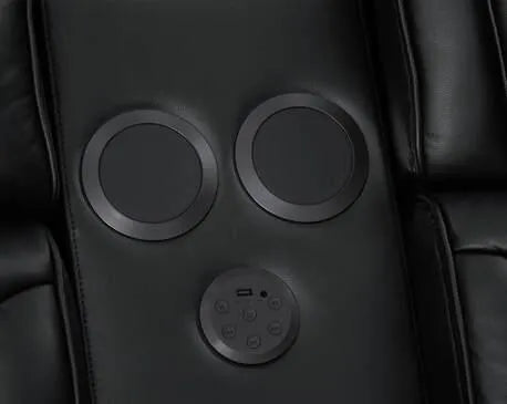 Dubai Black 3-Piece Power Reclining Set by Happy Homes at Eve Furniture