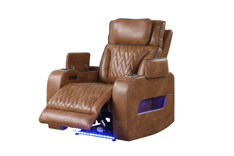 Dubai Brown 3-Piece Power Reclining Set by Happy Homes at Eve Furniture