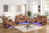 Dubai Brown 3-Piece Power Reclining Set by Happy Homes at Eve Furniture
