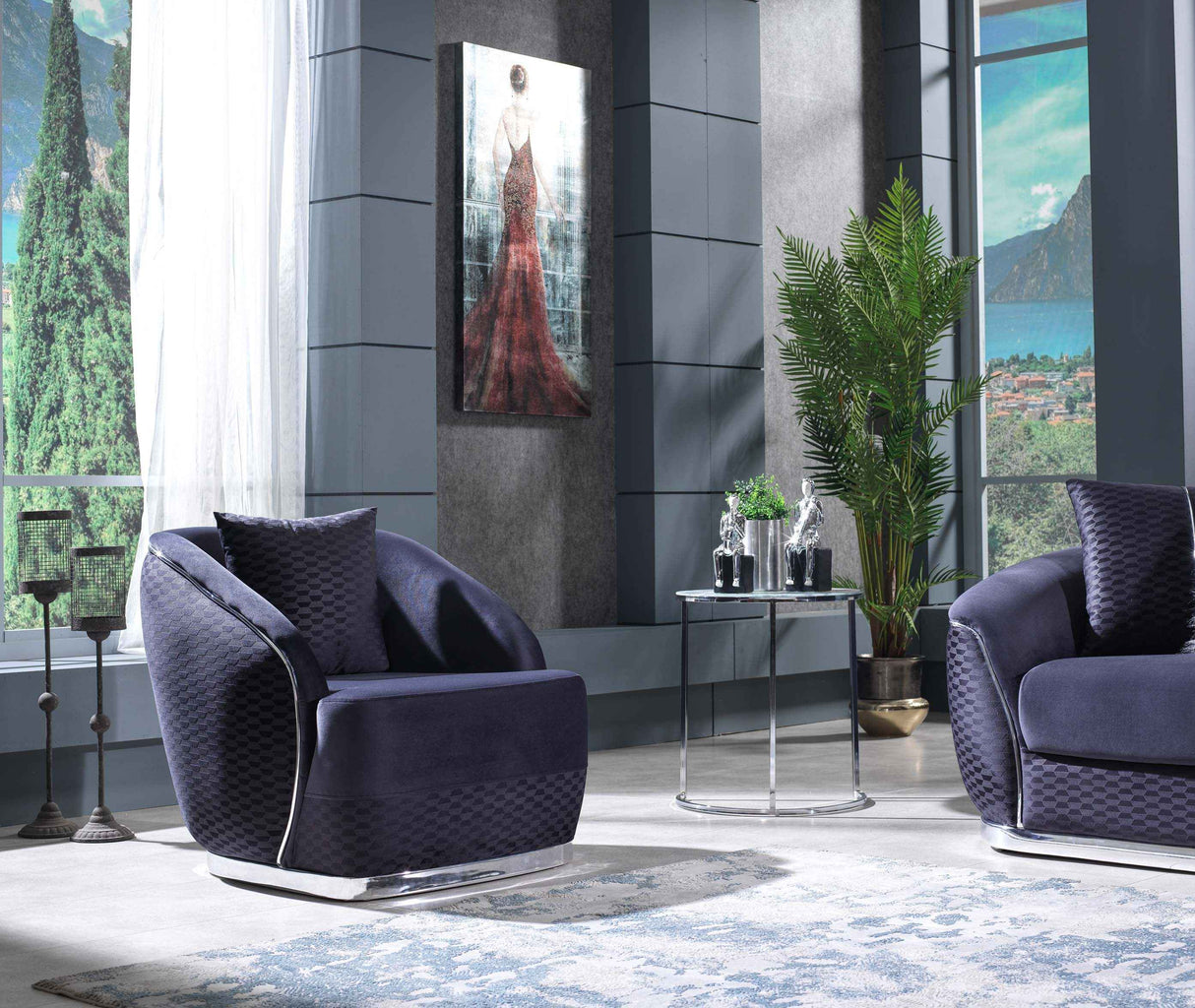 Dubai Gray Chair by Furnia at Eve Furniture