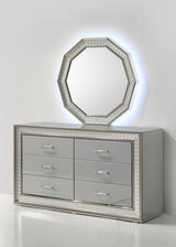 Dubai Metallic Silver Bedroom Set by New Era Innovations at Eve Furniture