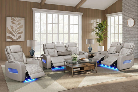 Dubai Sand 3-Piece Power Reclining Set by Happy Homes at Eve Furniture