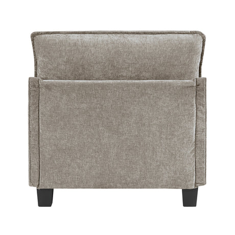 Dublin Dark Pewter Ottoman by Homelegance at Eve Furniture