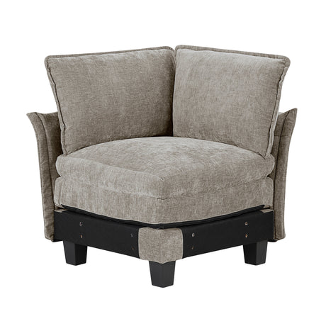 Dublin Dark Pewter Ottoman by Homelegance at Eve Furniture